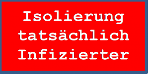 Isolierung tatsächlich Infizierter